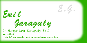 emil garaguly business card